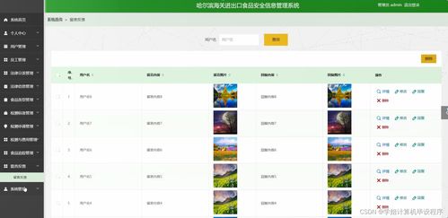 基于SSM框架的哈爾濱海關進出口食品安全信息管理系統設計與實現